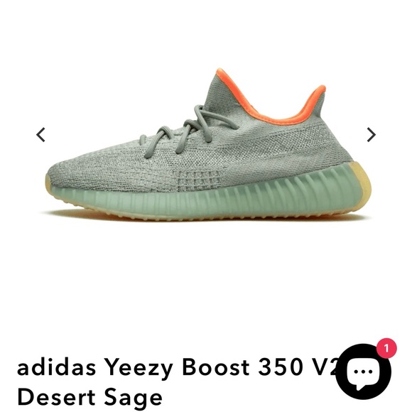 Yeezy Boost 350 V2 Sage Green and Bright Orange